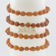 Amber raw unpolished bracelet olive beads